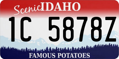 ID license plate 1C5878Z