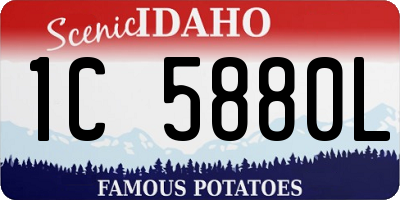 ID license plate 1C5880L