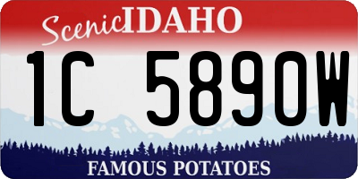 ID license plate 1C5890W