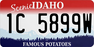 ID license plate 1C5899W