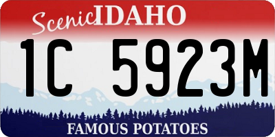 ID license plate 1C5923M