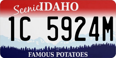 ID license plate 1C5924M