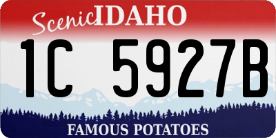 ID license plate 1C5927B
