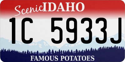ID license plate 1C5933J
