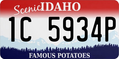 ID license plate 1C5934P