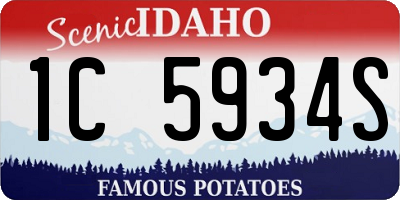 ID license plate 1C5934S