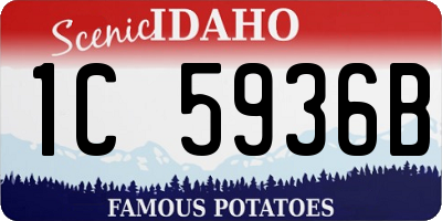 ID license plate 1C5936B