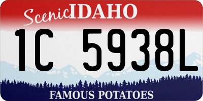 ID license plate 1C5938L