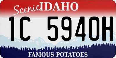 ID license plate 1C5940H