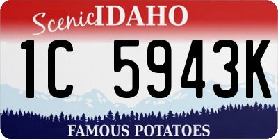 ID license plate 1C5943K