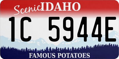 ID license plate 1C5944E