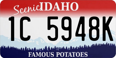 ID license plate 1C5948K