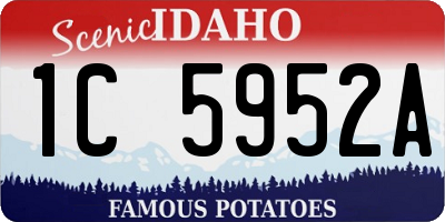 ID license plate 1C5952A