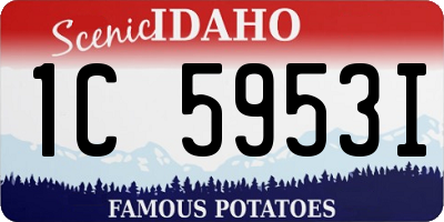 ID license plate 1C5953I