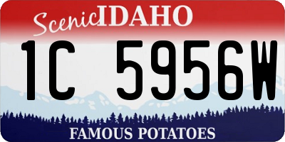 ID license plate 1C5956W