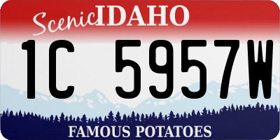 ID license plate 1C5957W