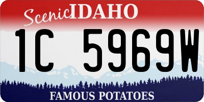 ID license plate 1C5969W