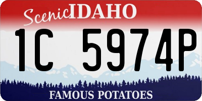 ID license plate 1C5974P