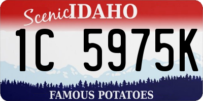 ID license plate 1C5975K