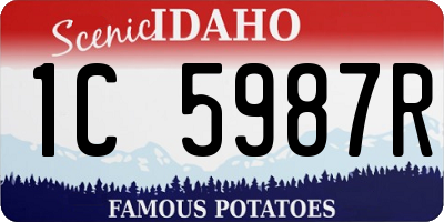 ID license plate 1C5987R