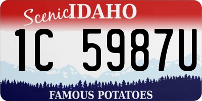 ID license plate 1C5987U