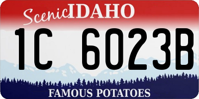 ID license plate 1C6023B