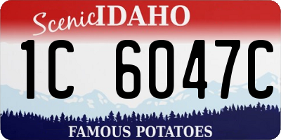 ID license plate 1C6047C