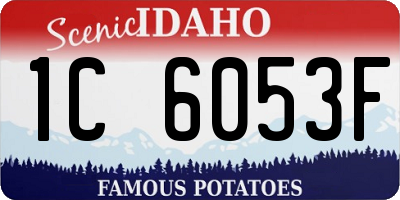 ID license plate 1C6053F