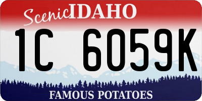 ID license plate 1C6059K