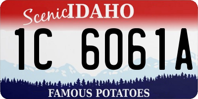 ID license plate 1C6061A