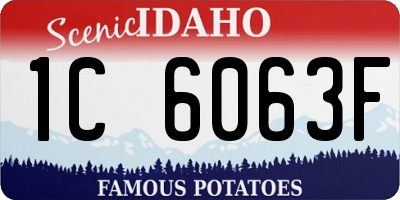 ID license plate 1C6063F