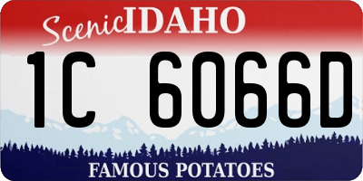 ID license plate 1C6066D