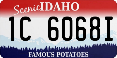 ID license plate 1C6068I