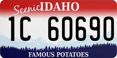ID license plate 1C6069O