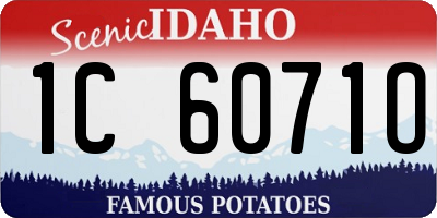 ID license plate 1C6071O