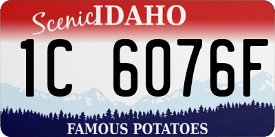 ID license plate 1C6076F