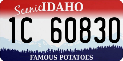 ID license plate 1C6083O