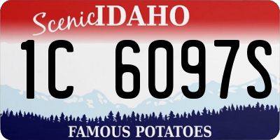 ID license plate 1C6097S
