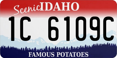 ID license plate 1C6109C
