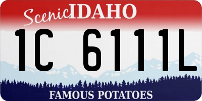 ID license plate 1C6111L