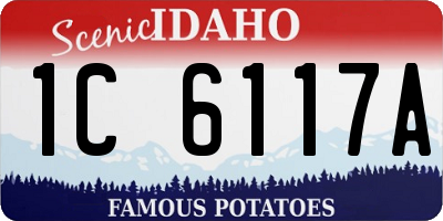 ID license plate 1C6117A