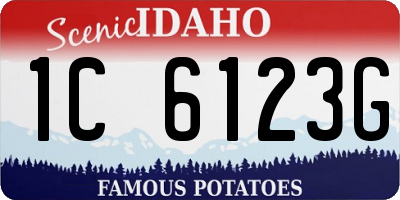 ID license plate 1C6123G