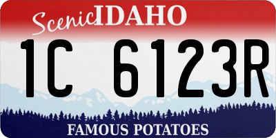 ID license plate 1C6123R