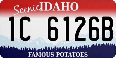 ID license plate 1C6126B