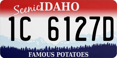 ID license plate 1C6127D