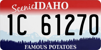 ID license plate 1C6127O