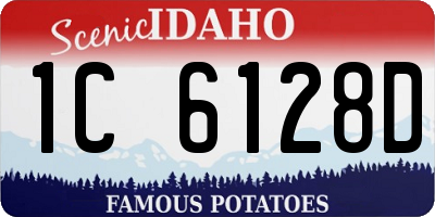 ID license plate 1C6128D