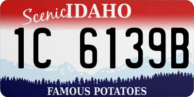 ID license plate 1C6139B