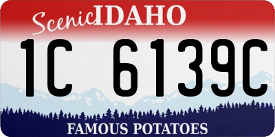 ID license plate 1C6139C