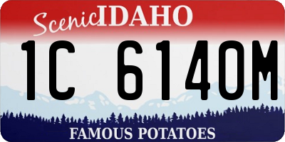 ID license plate 1C6140M